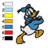 Donald Duck Running Embroidery Design